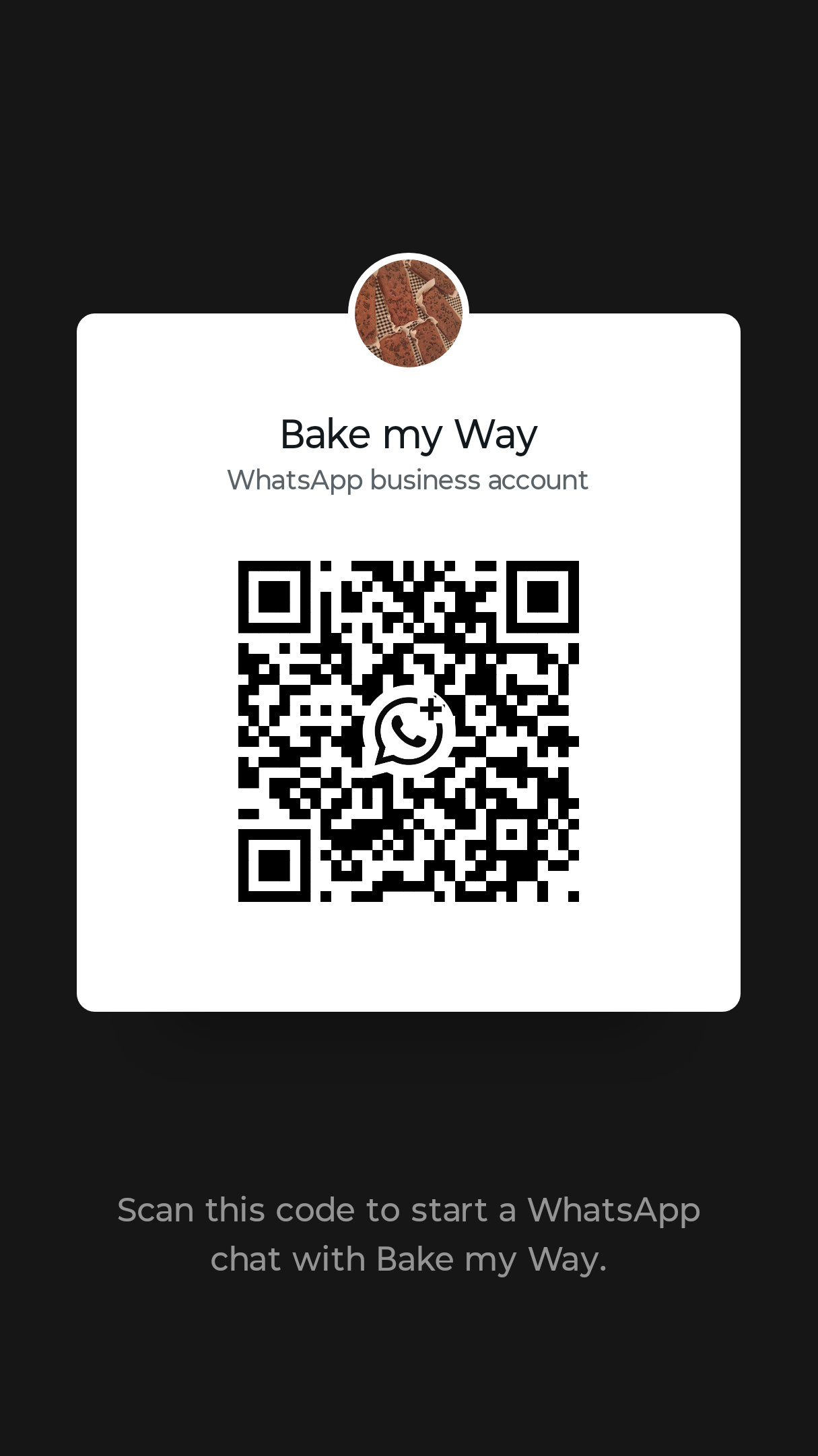 Scan to open WhatsApp catalogue