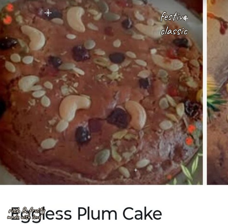 Eggless Plum Cake
